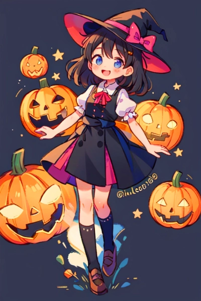 メルヘンな、ハロウィンの魔女なうちの子★（19枚）