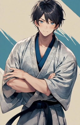 柔道着男子