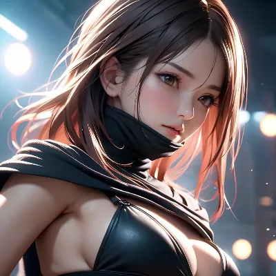 夜の光に浮かぶ謎めく美女