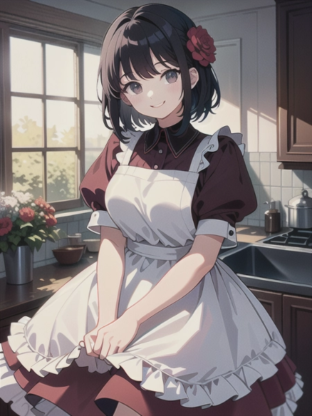 エプロンの少女