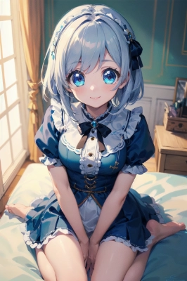 blue dress cute eye