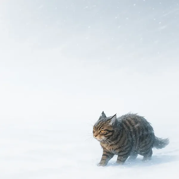 雪原を駆ける縞猫の冒険