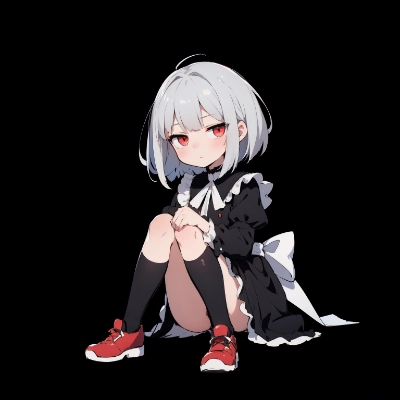 黒背景ジト目ちゃん