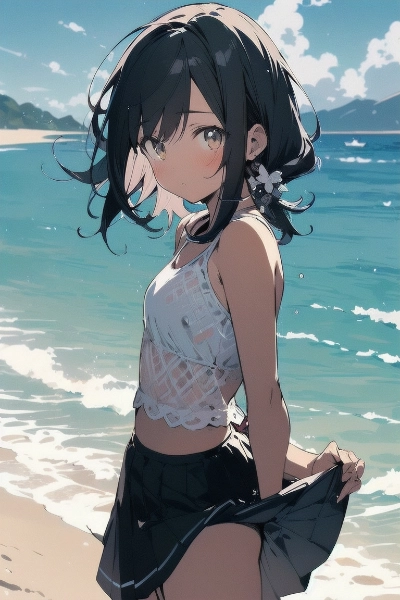 海辺の美女