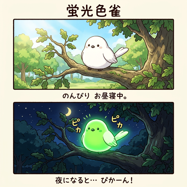 蛍光色雀