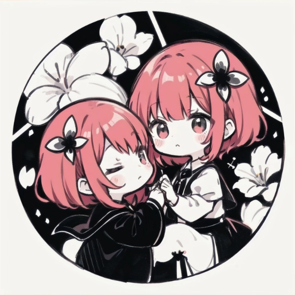 スタンプ風カワイイガール