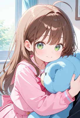 テディベアを抱く少女4☆