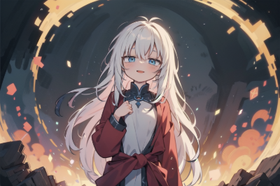 白髪　炎