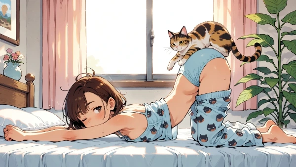 寝起き（にゃー）
