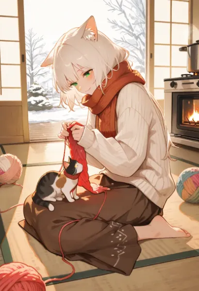 窓辺で紡ぐ温かな糸