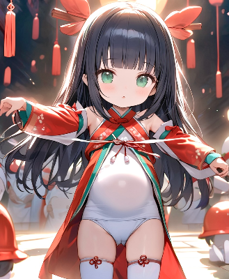 和服水着のボテ腹