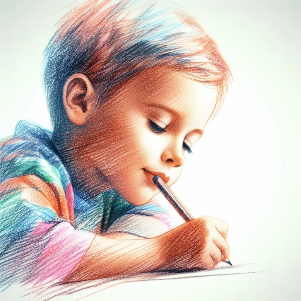 子供とお絵描き