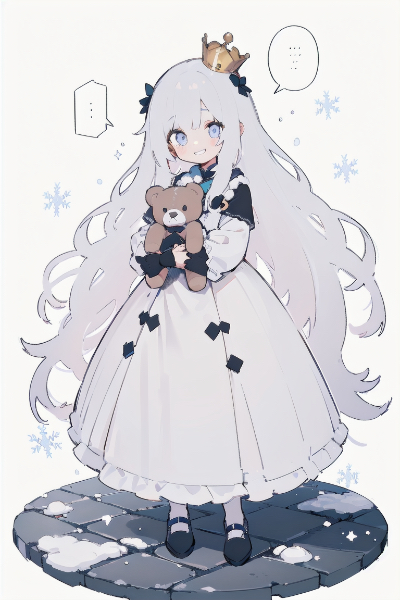 Winter Princess&teddy bear