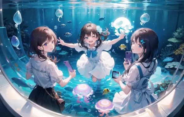 三姉妹の水族館 大冒険！