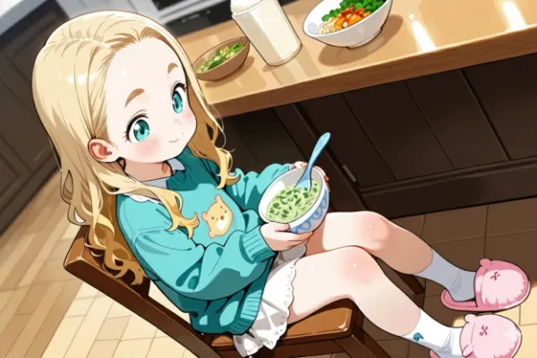 七草粥とおでこちゃん