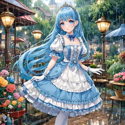 朝の雨