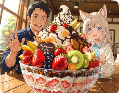 斎藤さんとコン子・パフェを食べた