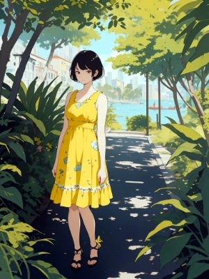 yellow dress
