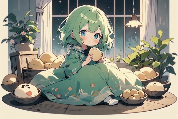 夜食のふかし芋