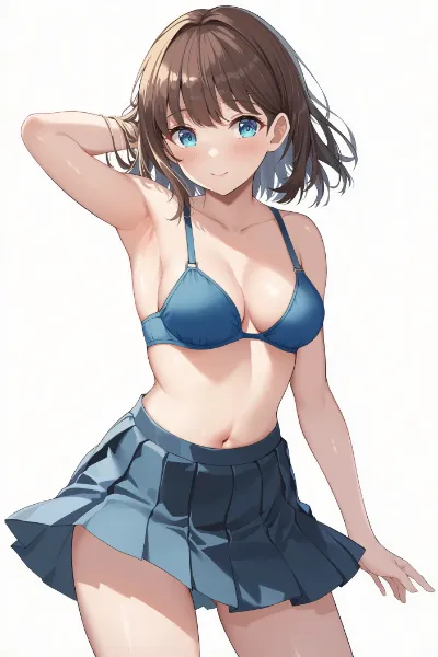 青い水着の少女と夏の秘密