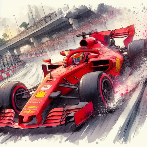 赤いレーシングカー