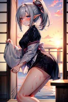 夕日の部屋