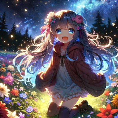 星と花が好きな少女