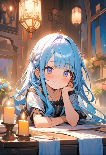 ゆったりルームウェアと部屋の観葉植物