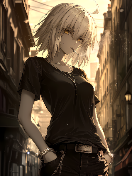 オリンピックを終えて一服するジャンヌオルタ