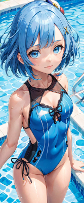 暑い日のプール