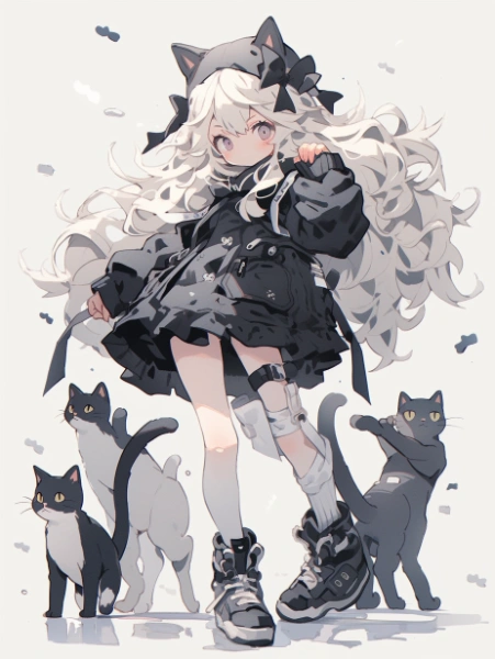 猫とスカート。