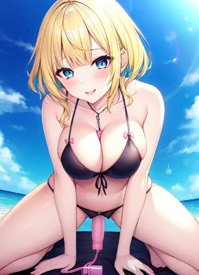 練習。金髪少女のえっち