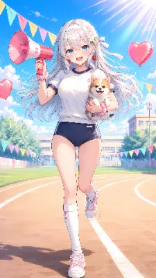 メガホンと子犬と借り物競走