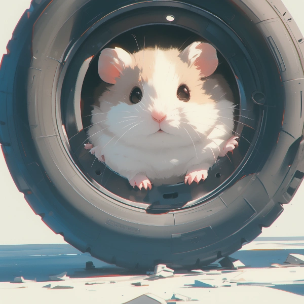 タイヤに住むハム