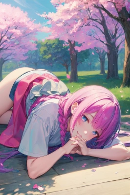 桜の下で一緒に寝よ!
