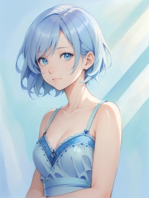 blue short hair