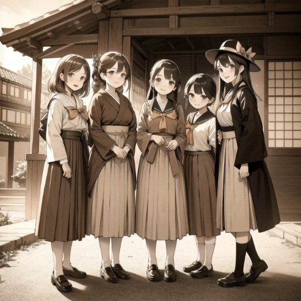 昔の女学生風？