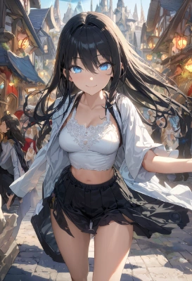 賑やかな歓楽街にて