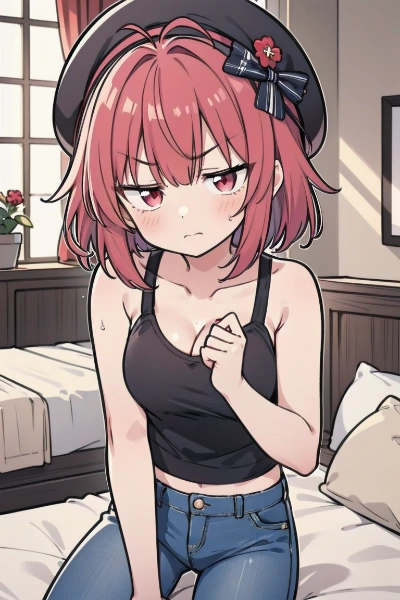 いやぁ..この格好にベレー帽は似合わんでしょ...