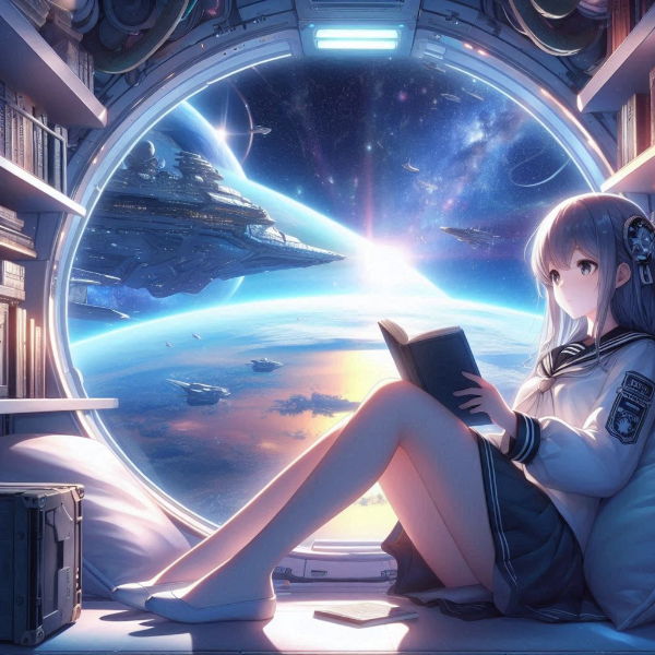 読書ｘ宇宙戦艦　（16枚）