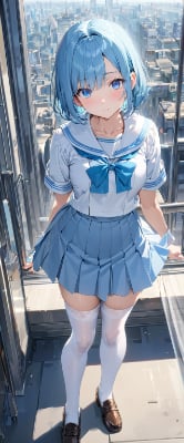 高層階の青髪さん