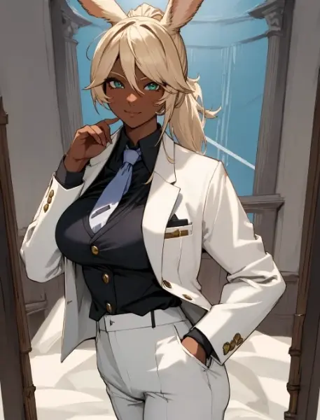 タキシードうさ耳褐色お姉さん