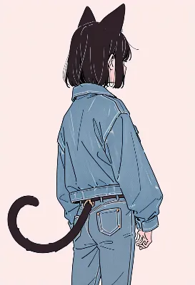 猫の尻尾が描く午後の影
