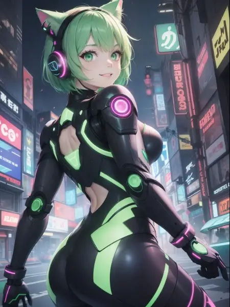 ネオン街で夜遊び