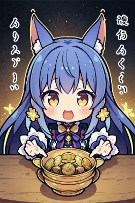 青髪の人