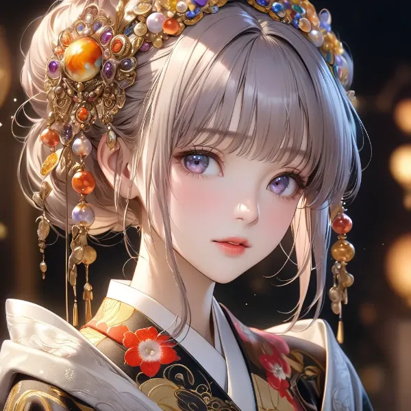 宝石輝く和風の姫君