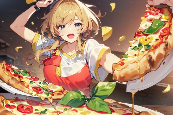 ピッツァをお届け