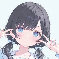 黒髪ローツインテ
