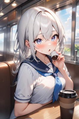 列車で旅していて、席が狭いんだけど太ったのかな？