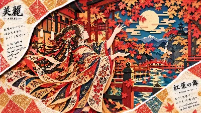紅葉の光に溶ける、過去と未来